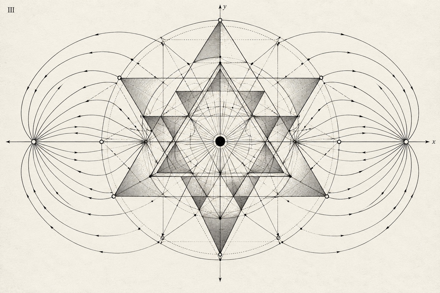Plate X. Interlocking triangles around a central point.